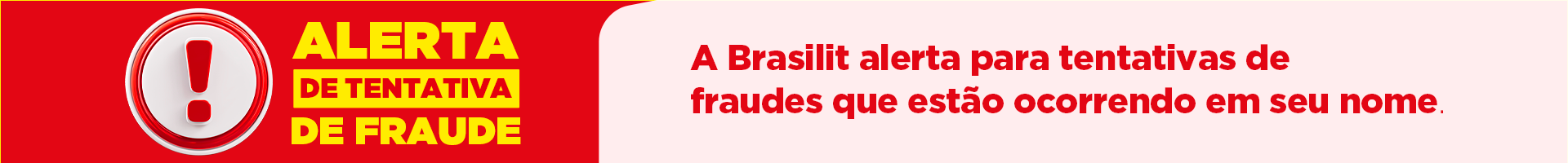 Alerta de tentativa de fraude